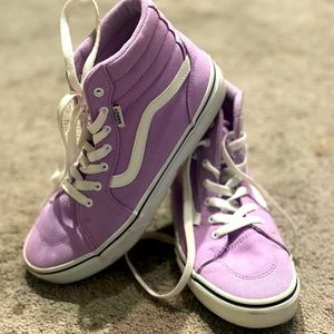 purple high top vans